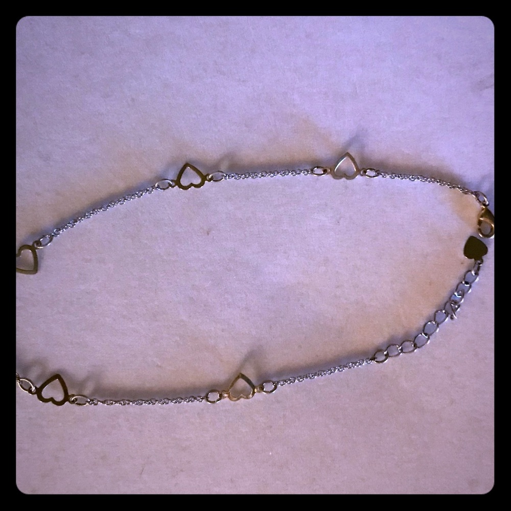 💛Two tone heart Anklet💛